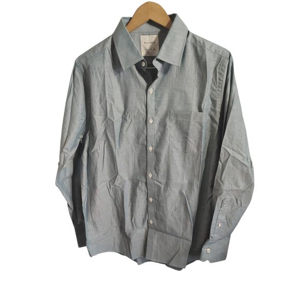 Billy Reid Men’s Medium Button Down Shirt Sage Green Cotton Classic Casual - Picture 2 of 6
